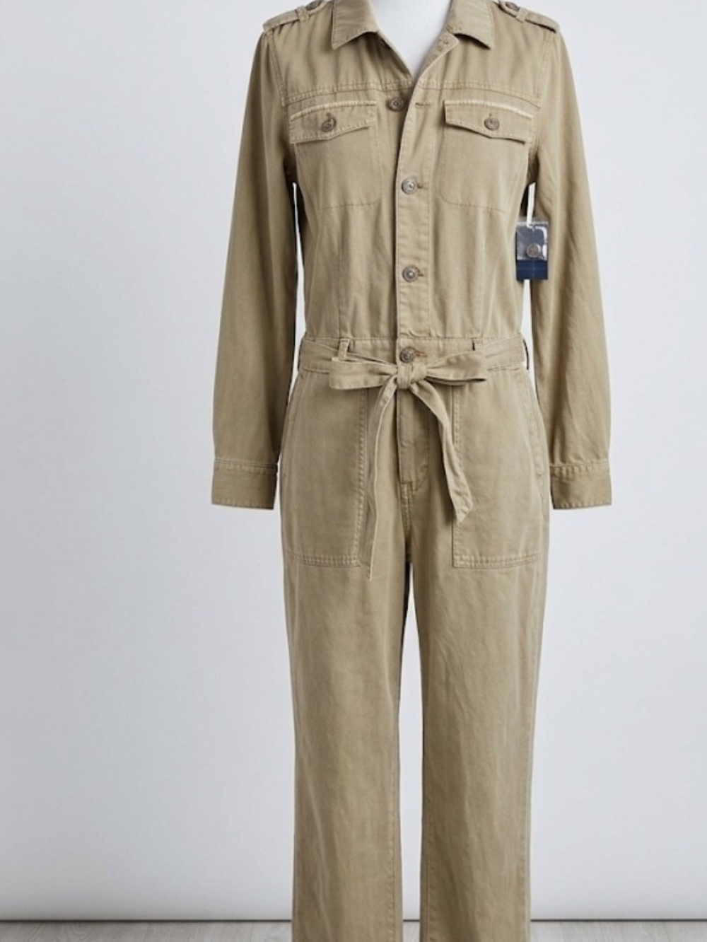Lucky Brand Tan Utility Jumper Jumpsuit NWT